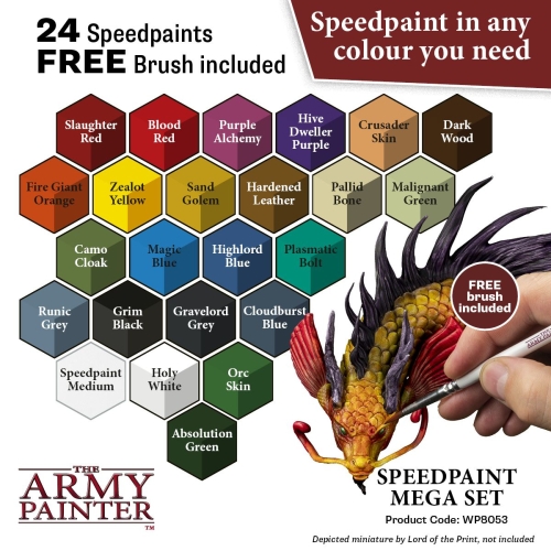 Preview: Army Painter Speedpaint Mega Set inkl. 24 Farben (g.P. 1L=206,02€)